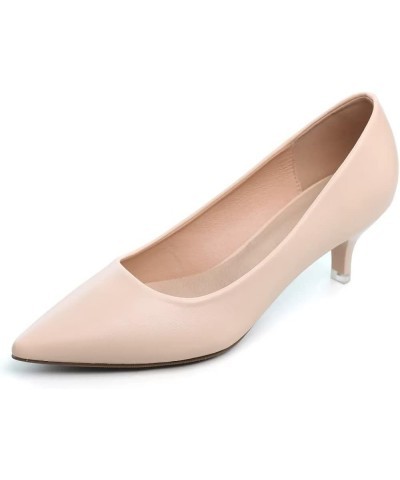 Women's Classic Fashion Pointed Toe Low Heel Dress Pumps Shoes D Nude Pink $13.19 Pumps