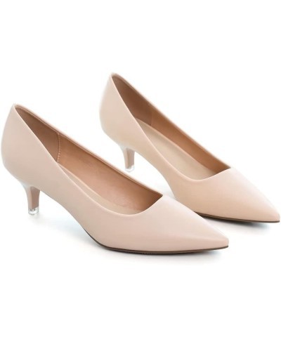 Women's Classic Fashion Pointed Toe Low Heel Dress Pumps Shoes D Nude Pink $13.19 Pumps