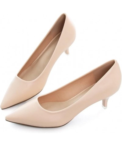 Women's Classic Fashion Pointed Toe Low Heel Dress Pumps Shoes D Nude Pink $13.19 Pumps