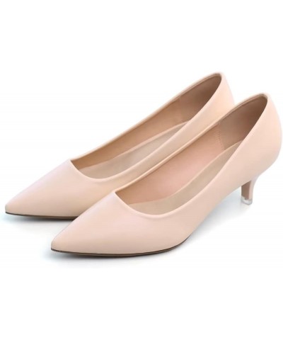 Women's Classic Fashion Pointed Toe Low Heel Dress Pumps Shoes D Nude Pink $13.19 Pumps