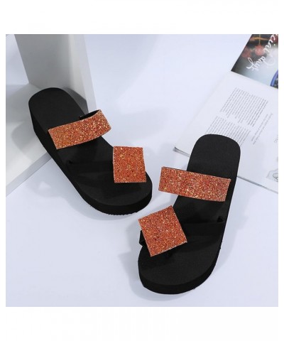 Arch Support Sandals for Women Dressy Ladies Fashion Colorful Rhinestone Wedge Heel Toe Casual Sandals and Slippers (Black, 9...