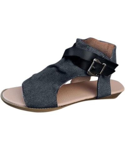 Fish Casual Flat Low Mouth Size Fashion Large Shoes Heel Hollow Women's Women's sandals Hot Sandals Shoes for Black $20.09 Sa...