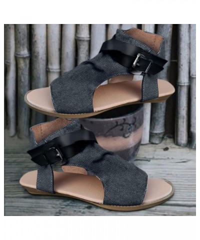 Fish Casual Flat Low Mouth Size Fashion Large Shoes Heel Hollow Women's Women's sandals Hot Sandals Shoes for Black $20.09 Sa...