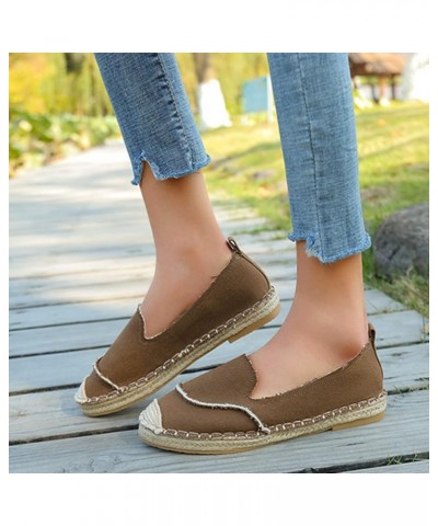 Ladies Slip on Mesh Walking Loafers Round Toe Women Flat Shoes Slip on Girls Dress Black Ballet Flats Khaki $15.63 Athletic S...