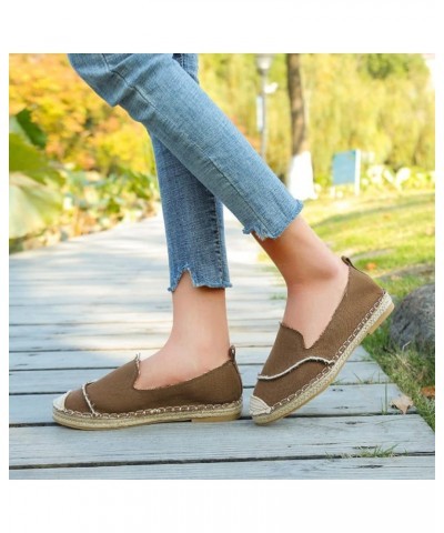 Ladies Slip on Mesh Walking Loafers Round Toe Women Flat Shoes Slip on Girls Dress Black Ballet Flats Khaki $15.63 Athletic S...