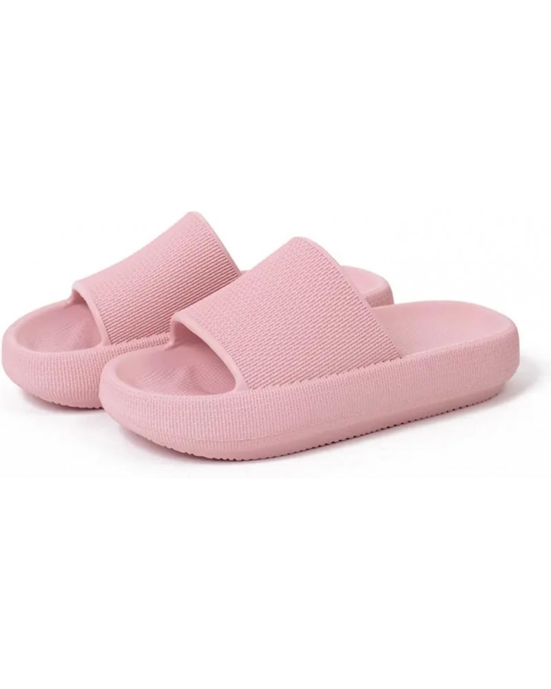 Women Thick Platform Summer Indoor Beach Pillow Slides House Cushion Cloud slippers Soft EVA Cloud Slides -US Size 9-10 (pink...