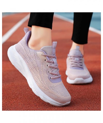 Walking Shoes for Women, Slip-On Light Mesh Platform Orthopedic Sneakers for Arch Support - Women's Sneakers Purple 3 $20.60 ...