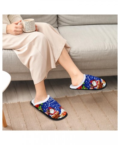 Santa Claus House Slippers for Women Men Gift Snowman Fuzzy Non Slip Slider Slipper for Everyday Home Bedroom Shoes Indoor $1...