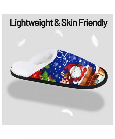 Santa Claus House Slippers for Women Men Gift Snowman Fuzzy Non Slip Slider Slipper for Everyday Home Bedroom Shoes Indoor $1...