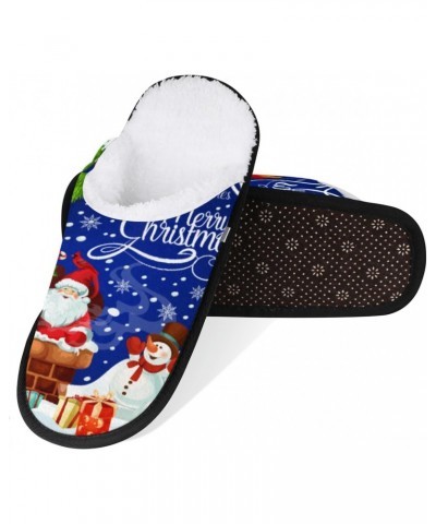 Santa Claus House Slippers for Women Men Gift Snowman Fuzzy Non Slip Slider Slipper for Everyday Home Bedroom Shoes Indoor $1...