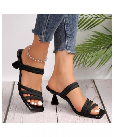 Women's Cute Open Toes Casual Soft Fashion Ladies Flat Sandals Women's Two Strap Buckle Sandal Platform Sandals Women Black $...