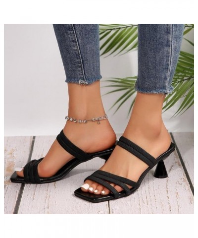 Women's Cute Open Toes Casual Soft Fashion Ladies Flat Sandals Women's Two Strap Buckle Sandal Platform Sandals Women Black $...