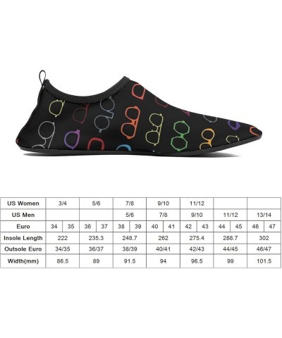 Colored Glasses Water Shoes Barefoot Aqua Pool Socks for Beach Swim Walking 9/10women,7/8men $14.88 Athletic Shoes