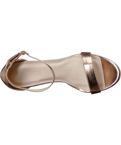 Women's Mary Heeled Sandal Rose Gold $17.45 Sandals