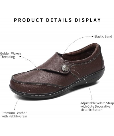 Women's Loafers Casual Slip On Comfort Walking Flats Leather Driving Moccasins Coffee Bean $25.91 Loafers & Slip-Ons