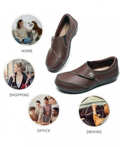 Women's Loafers Casual Slip On Comfort Walking Flats Leather Driving Moccasins Coffee Bean $25.91 Loafers & Slip-Ons