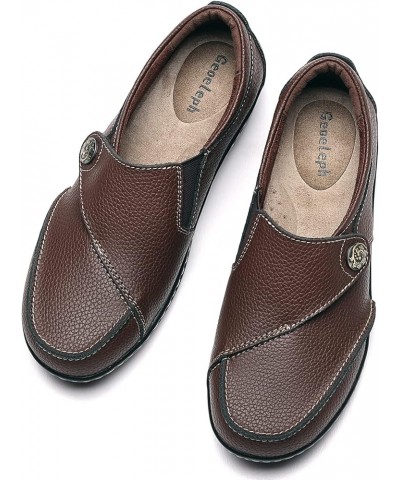 Women's Loafers Casual Slip On Comfort Walking Flats Leather Driving Moccasins Coffee Bean $25.91 Loafers & Slip-Ons