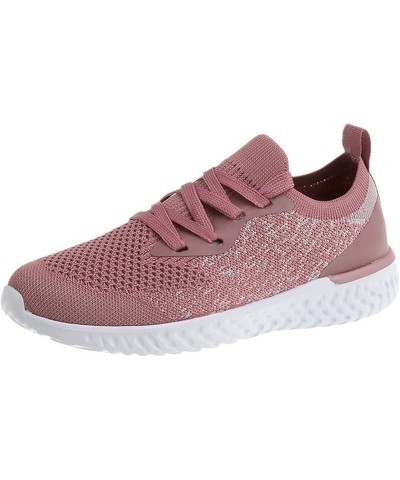 Women's Air Cushion Slip-On Walking Shoes, Casual Mesh Fashion Sneakers Black Tennis Shoes Pink $20.15 Athletic Shoes