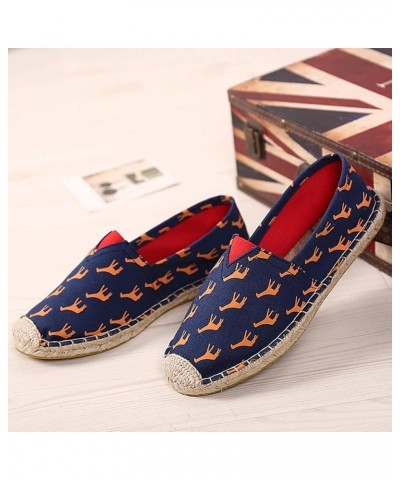 Ladies Fashion and Leisure Vintage Lips Giraffe Small Camouflage Hand Stitching Womens Casual Dress Shoes Size B $15.92 Fashi...