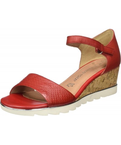 Women's 2-2-28725-24 Ankle Strap Sandals Red Chili 533 $35.72 Sandals