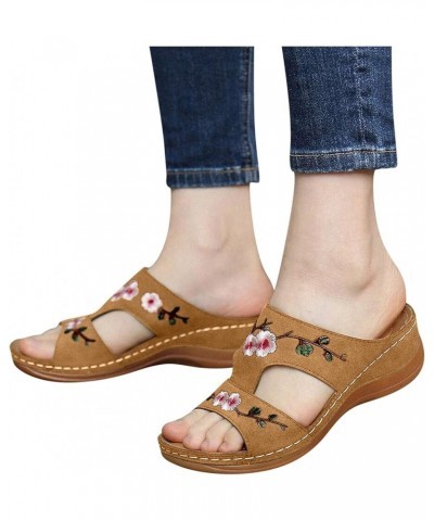 Women's Wide Sandals Plantar Fasciitis Shoe for Women Orthopedic Flip Flops Women Sandals Women Wedge High Arch Sandals Women...