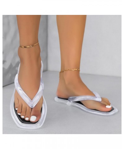 Sandals Women Anti Slip Fashion Sandals,Flat Slide Sandals Women's Elastic Strappy String Thong Platform Sandals Women Black ...