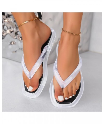 Sandals Women Anti Slip Fashion Sandals,Flat Slide Sandals Women's Elastic Strappy String Thong Platform Sandals Women Black ...