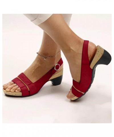 Orthopedic Wedge Sandals for Women Summer Dressy Flat Ankle Strap Platform Sandals Casual Low Wedges Strappy Slip on Sandals,...