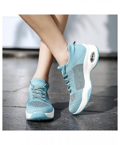 Women Sneakers Slip-On Walking Shoes Zip Up Canvas Sneaker Sneaker Slippers Blue $16.47 Athletic Shoes