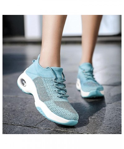 Women Sneakers Slip-On Walking Shoes Zip Up Canvas Sneaker Sneaker Slippers Blue $16.47 Athletic Shoes