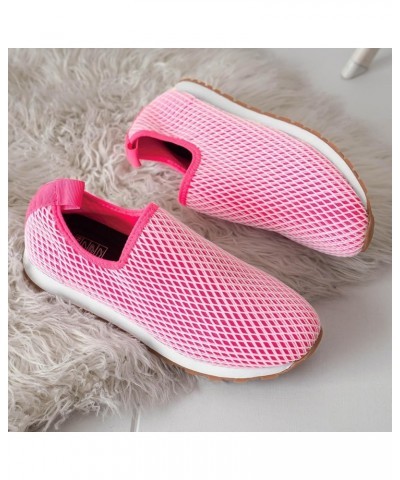 Women's Loven Sneaker Comfortable Flats Casual Tennis Shoes Non Slip Running Dress Shoes Sports Shoes Sandals Shoes Pink $14....