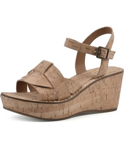 Women's Simple Wedge Sandal Cork/Natural $22.03 Sandals