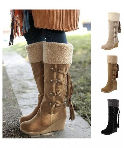 Winter Boots For Women Ankle Booties Waterproof Comfortable Slip On Shoes Outdoor Fur Lined Lining Warm Snow Boots Brown $23....