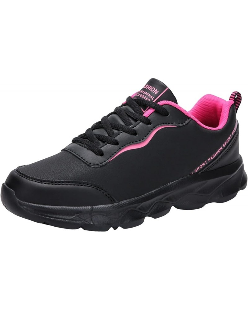 Womens Ladies Walking Running Shoes Slip On Lightweight Casual Tennis Sneakers Clothes Shoes Vu5-hot Pink $18.53 Athletic Shoes