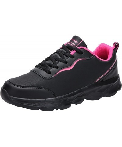 Womens Ladies Walking Running Shoes Slip On Lightweight Casual Tennis Sneakers Clothes Shoes Vu5-hot Pink $18.53 Athletic Shoes