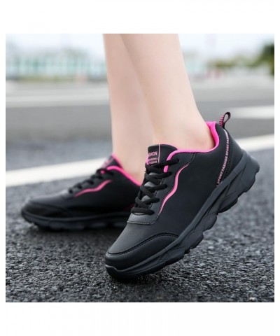 Womens Ladies Walking Running Shoes Slip On Lightweight Casual Tennis Sneakers Clothes Shoes Vu5-hot Pink $18.53 Athletic Shoes