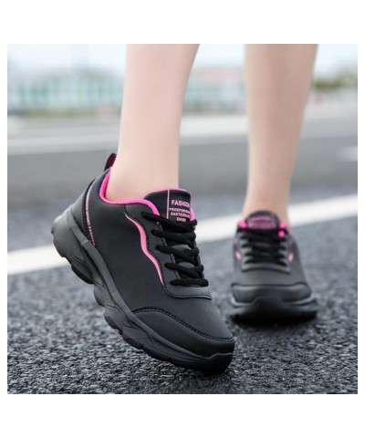 Womens Ladies Walking Running Shoes Slip On Lightweight Casual Tennis Sneakers Clothes Shoes Vu5-hot Pink $18.53 Athletic Shoes