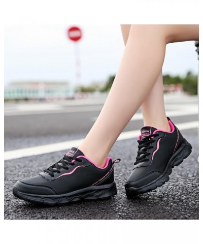 Womens Ladies Walking Running Shoes Slip On Lightweight Casual Tennis Sneakers Clothes Shoes Vu5-hot Pink $18.53 Athletic Shoes