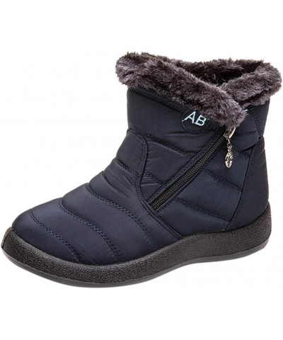 Cowboy Boots for Women Snow Ankle Short Bootie Footwear Warm Shoes Embroidered Combat Riding Military A Blue $14.95 Outdoor S...