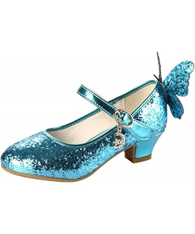 Heeled Sandals for Women Women's Ballroom Dance Shoes Ladies Latin Salsa Tango Dancing Shoes (Color : Blue, Size : 12 UK Chil...