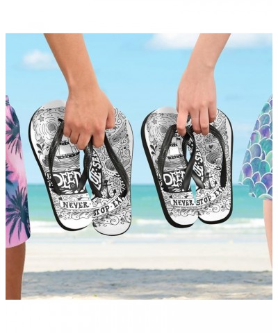 Flip Sandal Men Women Flip Flops for Hotel Spa Home Slippers Bedroom Travel S-XXL Multi 2 $11.44 Slippers