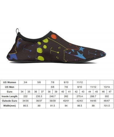 Cats with Lines Stars Dots Lightweight Water Shoes Socks Non Slip Shoes for Women Men Beach Swim River Style $14.57 Athletic ...