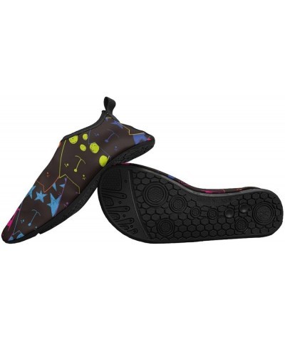 Cats with Lines Stars Dots Lightweight Water Shoes Socks Non Slip Shoes for Women Men Beach Swim River Style $14.57 Athletic ...