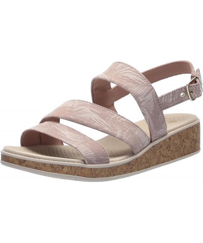 Women's Bravo Casual Strappy Wedge Sandals Biscotti Beige Fabric $23.12 Sandals