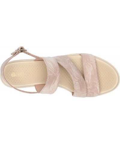 Women's Bravo Casual Strappy Wedge Sandals Biscotti Beige Fabric $23.12 Sandals