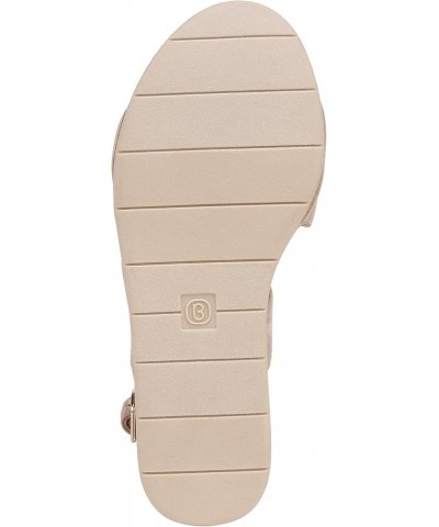 Women's Bravo Casual Strappy Wedge Sandals Biscotti Beige Fabric $23.12 Sandals