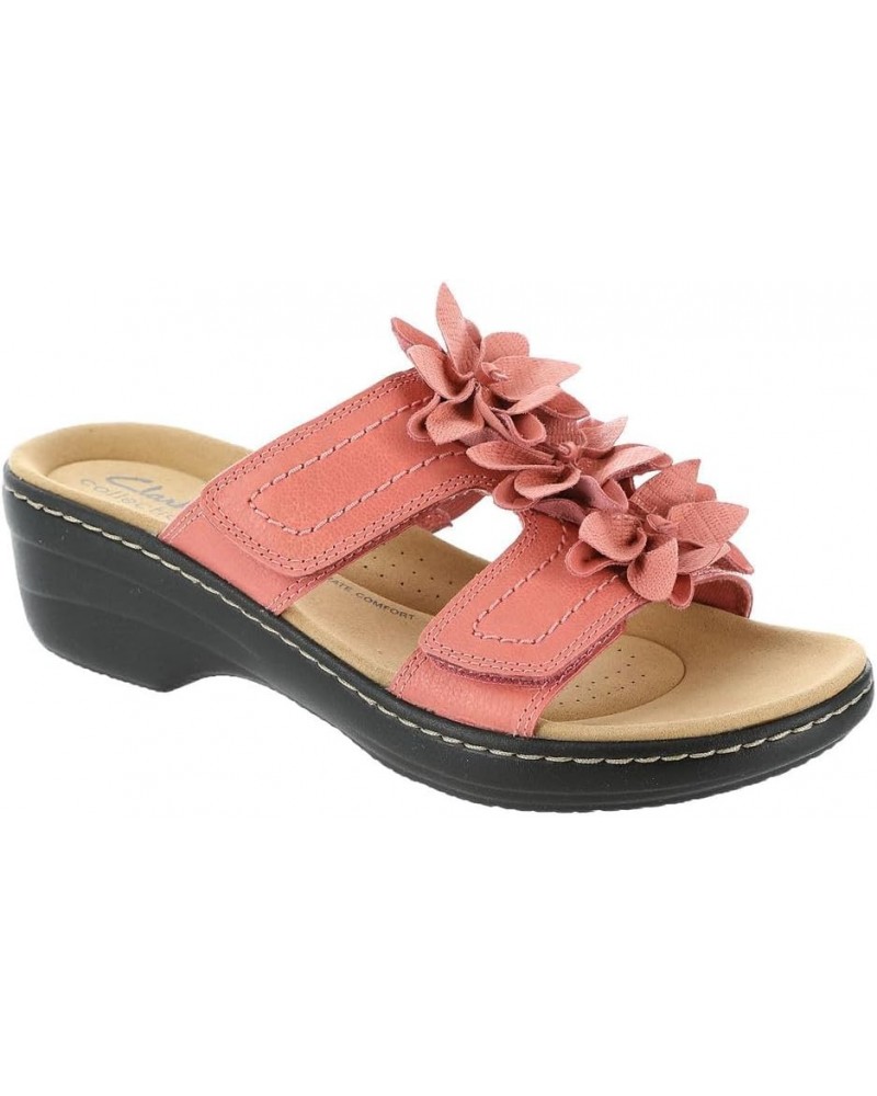 Women's Merliah Raelyn Slide Sandal, Coral Leather, 6 8.5 Wide Coral Leather $35.20 Sandals