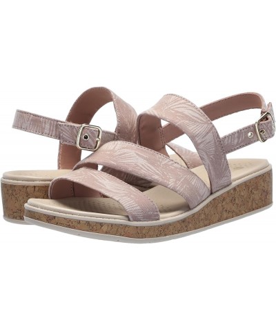 Women's Bravo Casual Strappy Wedge Sandals Biscotti Beige Fabric $23.12 Sandals