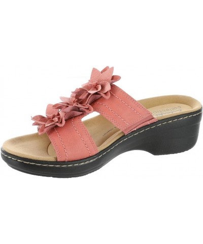 Women's Merliah Raelyn Slide Sandal, Coral Leather, 6 8.5 Wide Coral Leather $35.20 Sandals