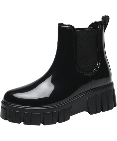 Snow Boots Women Non Slip Detachable With Cotton Inside Rain Boots Outdoor Rubber Water Shoes Mens Costume Boots Black $23.11...